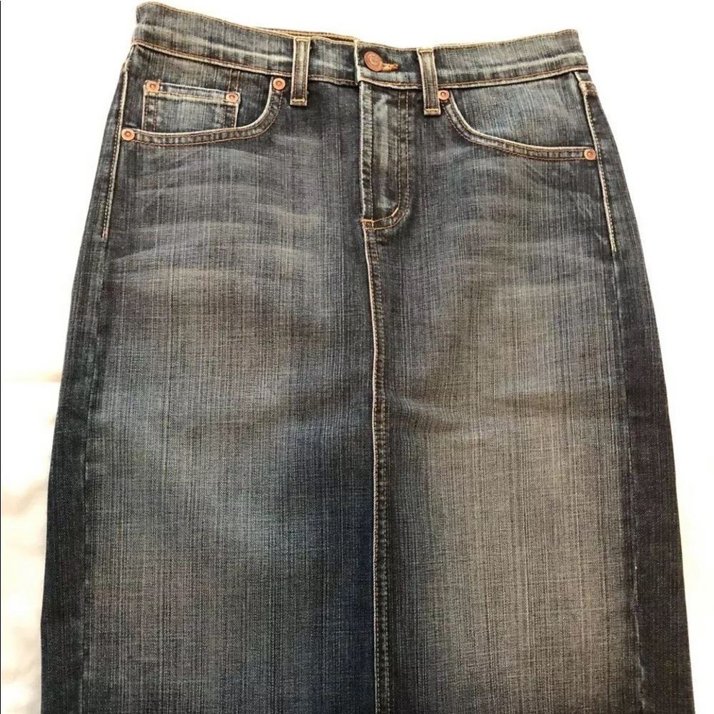 David Kahn Dark Wash Jean Skirt Sz 25 Knee Length